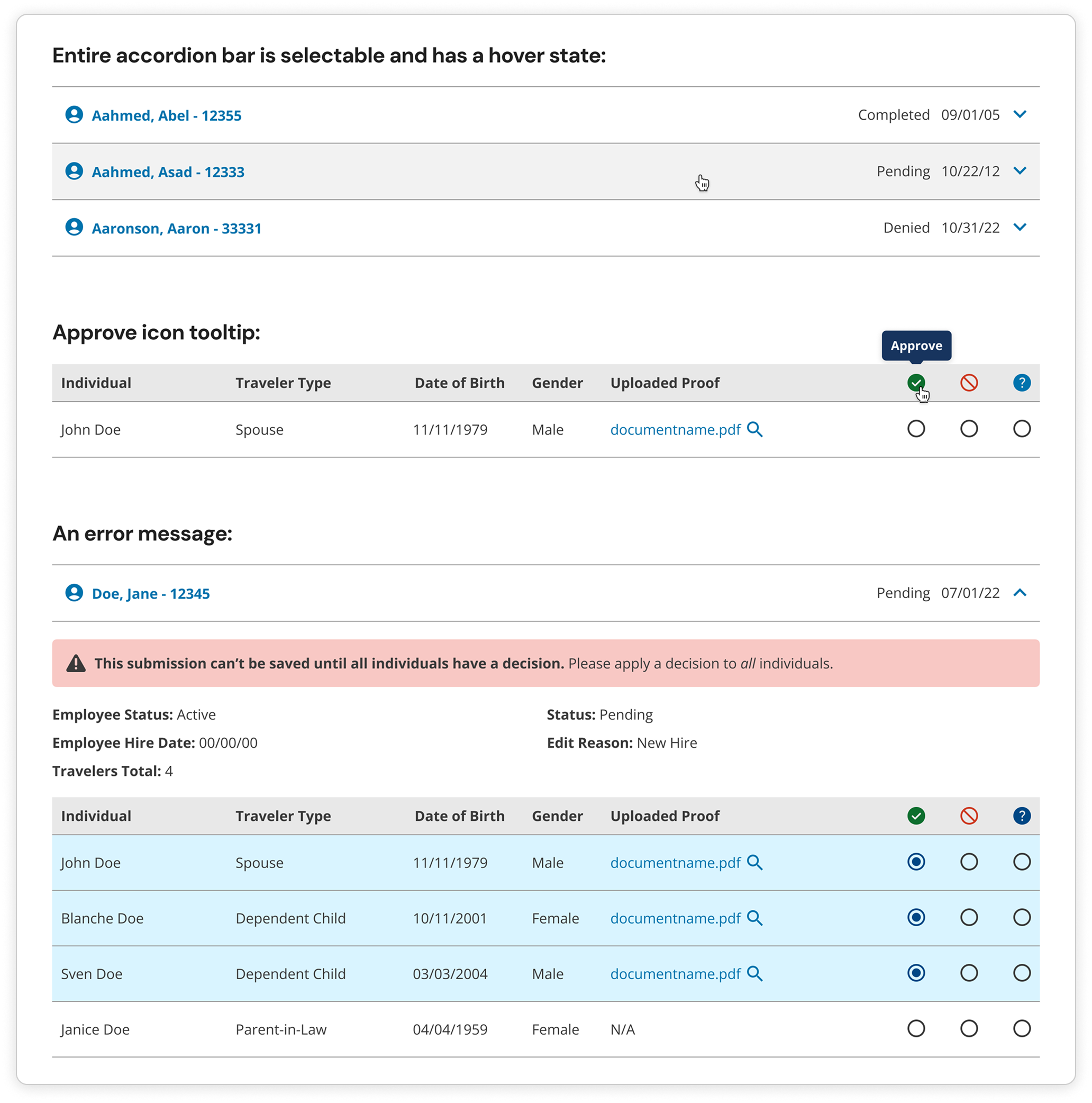 Employee view desktop and mobile designs for the add form.